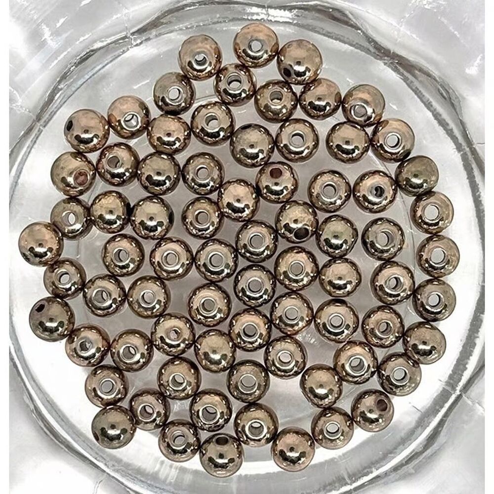 70pcs Beads for Jewelry #20299 Stainless Steel Gold Tone Bead